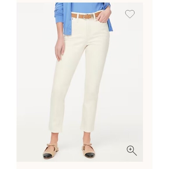 J.Crew $118 Essential Straight Ecru Jean All Day Stretch Size 35 CG441 - Picture 1 of 9
